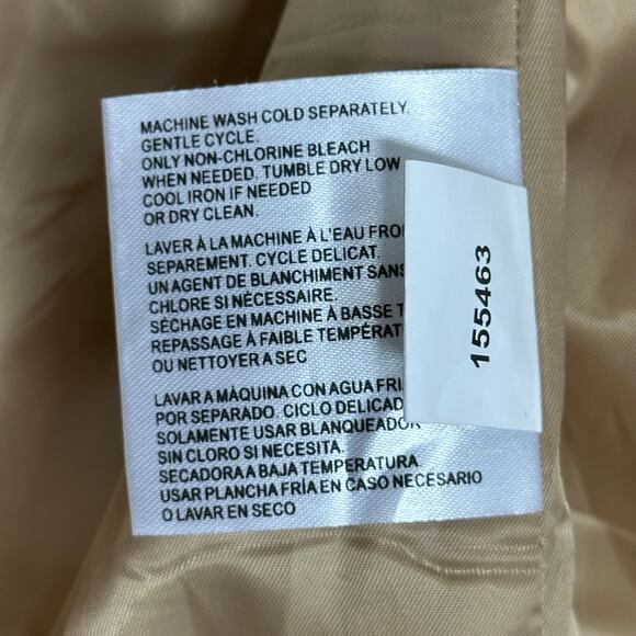 Michael Kors Khaki Diamond Quilted Field Jacket Coat Button Up Womens Large L - Picture 7 of 12